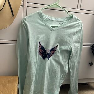 Mint Green Long Sleeve Shirt with Logo